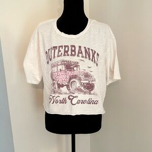 Altar'd State  Graphic Tee - Cream and Purple